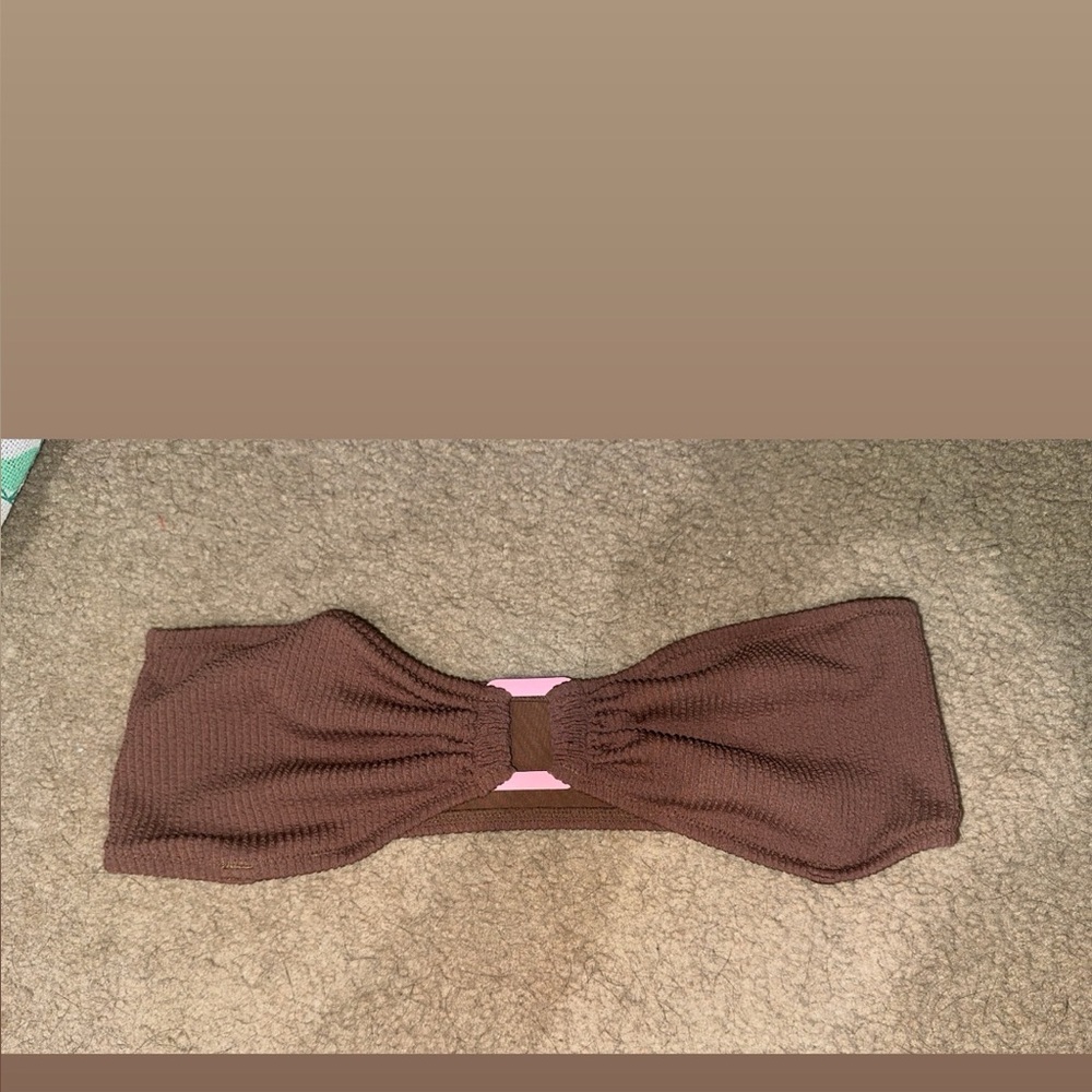 Aerie Chocolate Bandeau Swim Top ( never worn but took off tags )